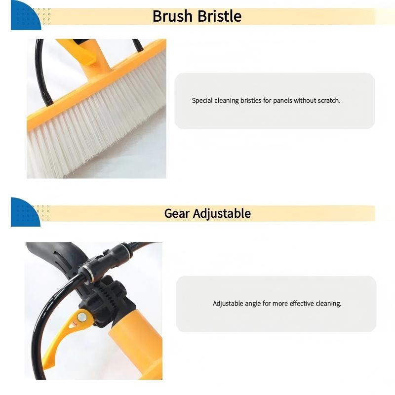 CLEAN WORLD Industrial Solar Panel Brush Solar Panel Cleaning System Tool Photovoltaic Washing Brush with Pump