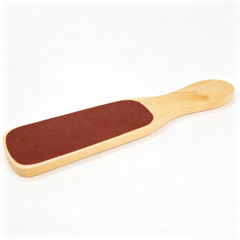 CLEAN WORLD New Trend Wooden Foot File, Double-Sided White Fused Alumina Exfoliating Foot Brush for Dead Skin & Callus Removal