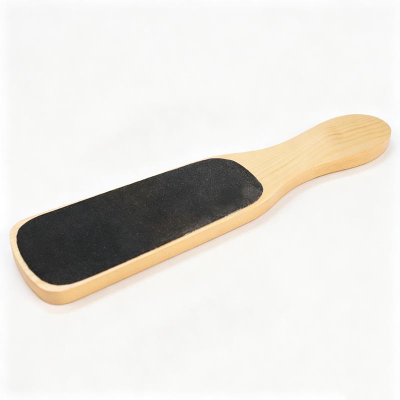 CLEAN WORLD New Trend Wooden Foot File, Double-Sided White Fused Alumina Exfoliating Foot Brush for Dead Skin & Callus Removal