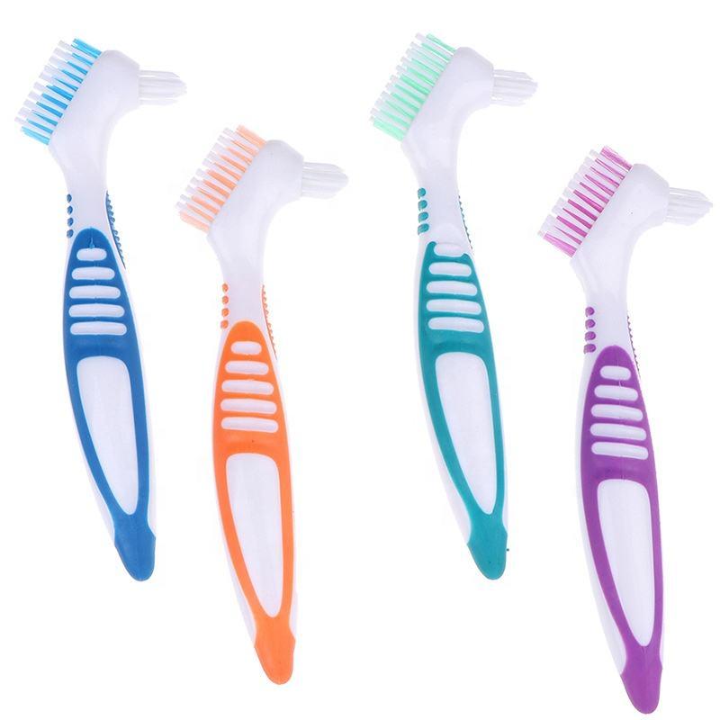 CLEAN WORLD Multi-Color Dental Appliance Cleaning Brush, Soft Bristles for Dentures & Retainers