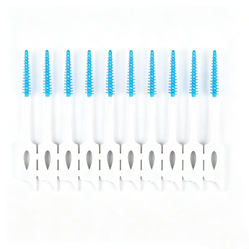 CLEAN WORLD 200PCS Silicone Interdental Brush, Soft Dental Floss Toothpick for Teeth Cleaning & Massage