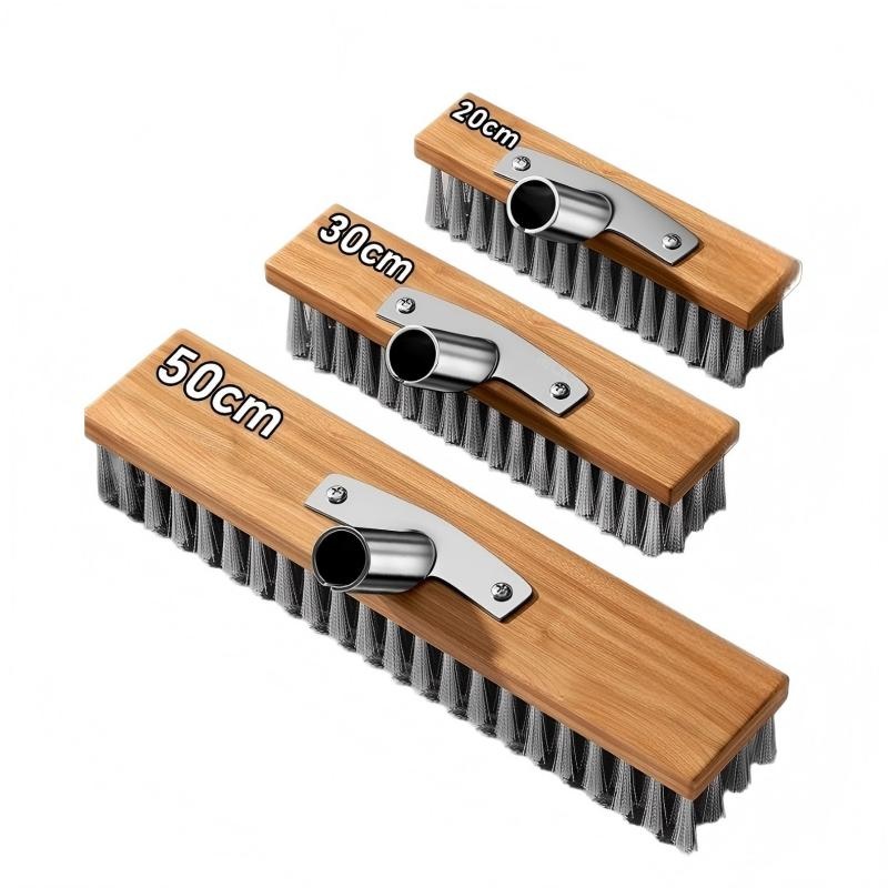 CLEAN WORLD Industrial Wire Brush Long Handle Mini Stainless Steel Wire Brush for Bathroom & Hotel Floor Cleaning Eco-Friendly