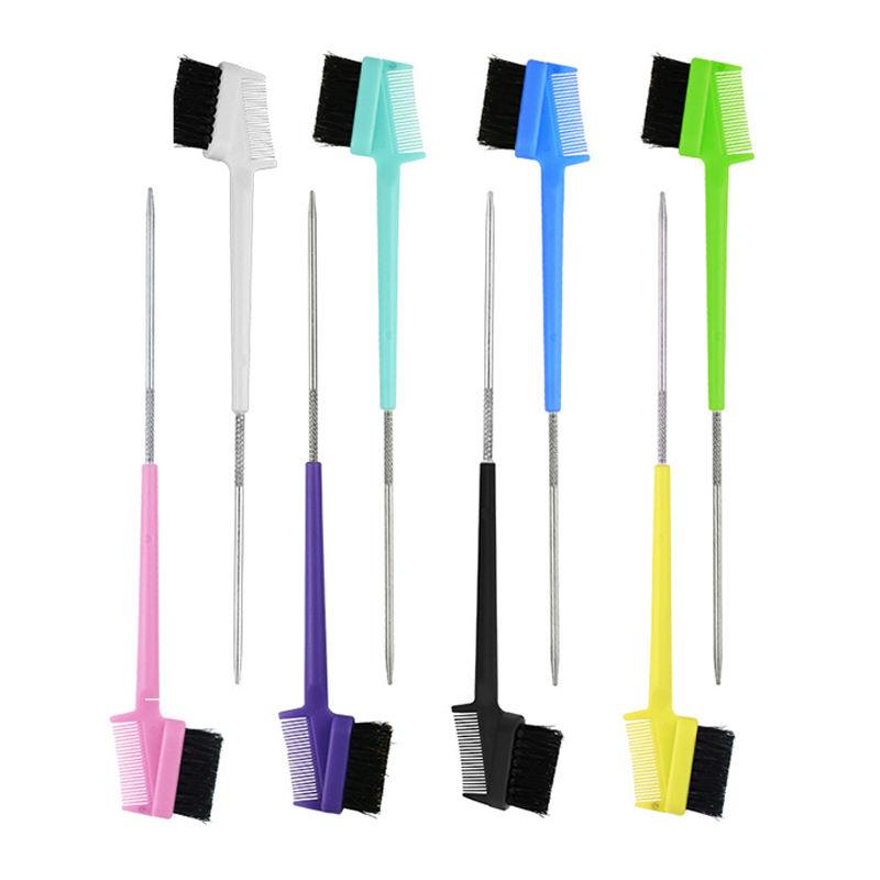 CLEAN WORLD Double-Sided Edge Control Brush, Eyebrow Brush & Lash Comb Tool Kit