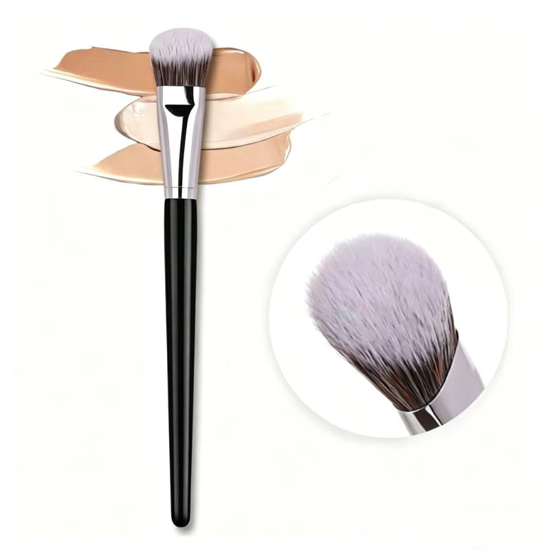CLEAN WORLD Sloped Foundation Makeup Brush, Angled Top Contour Brush for Liquid Cream Powder Blending, Premium Face Makeup Tool for Flawless Base Makeup