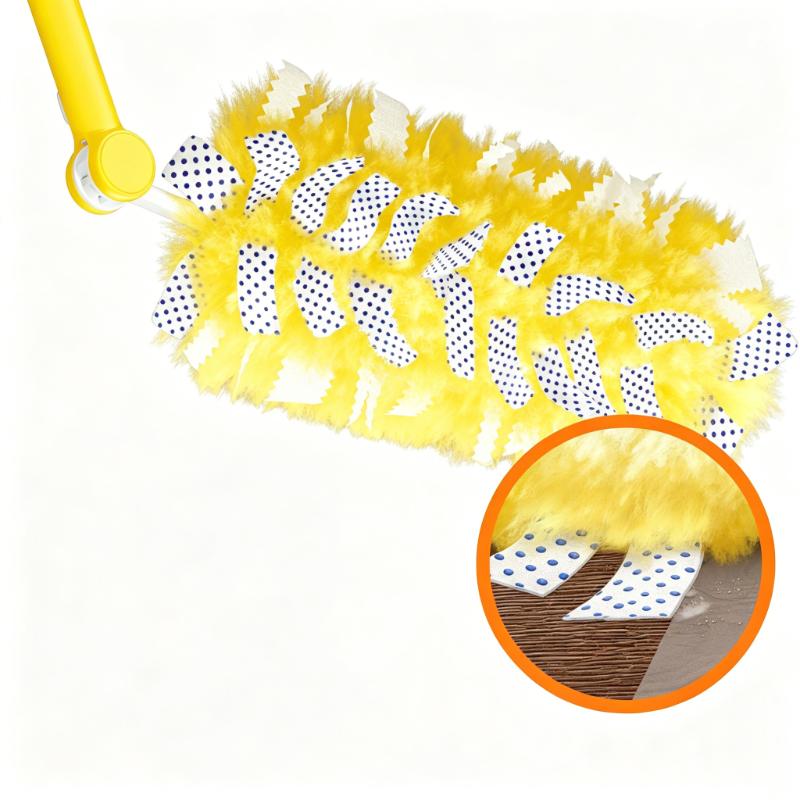 CLEAN WORLD Heavy Duty Duster Kit with Extendable Handle, Traps & Locks Dust, Hair, and Allergens for Multi-Surface Cleaning