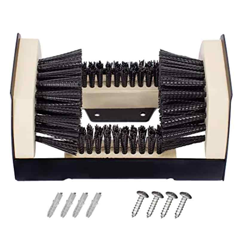 CLEAN WORLD Boot Scrubber, Heavy Duty Outdoor Shoe Scraper Cleaner Brush, Durable Shoe Boot Cleaner for Mud, Dirt & Snow, Keeps Floors Clean