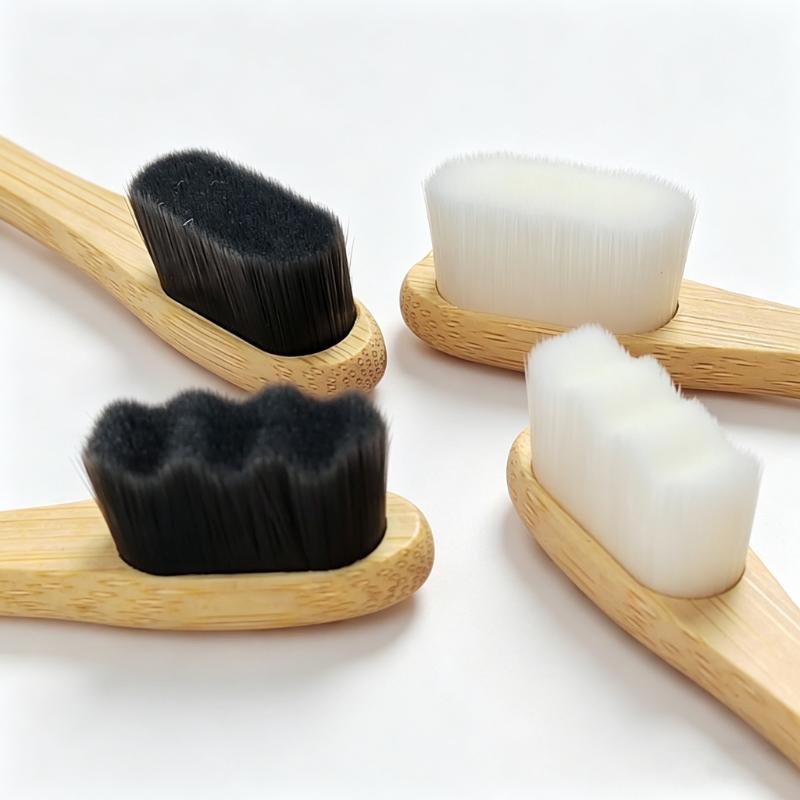 CLEAN WORLD Eco-Friendly Bamboo Toothbrush Set, Soft Ultra Fine Bristles, Biodegradable Natural Wooden Handle with Custom Logo Options