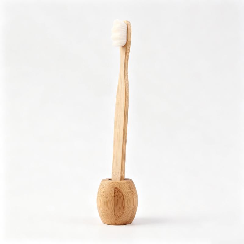 CLEAN WORLD Eco-Friendly Bamboo Toothbrush Set, Soft Ultra Fine Bristles, Biodegradable Natural Wooden Handle with Custom Logo Options