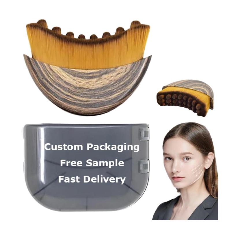 CLEAN WORLD Natural Wooden Facial Contour Brush, Multi-Purpose Lymphatic Brush for Face, Jaw, Neck and Body, Improve Circulation & Reduce Puffiness