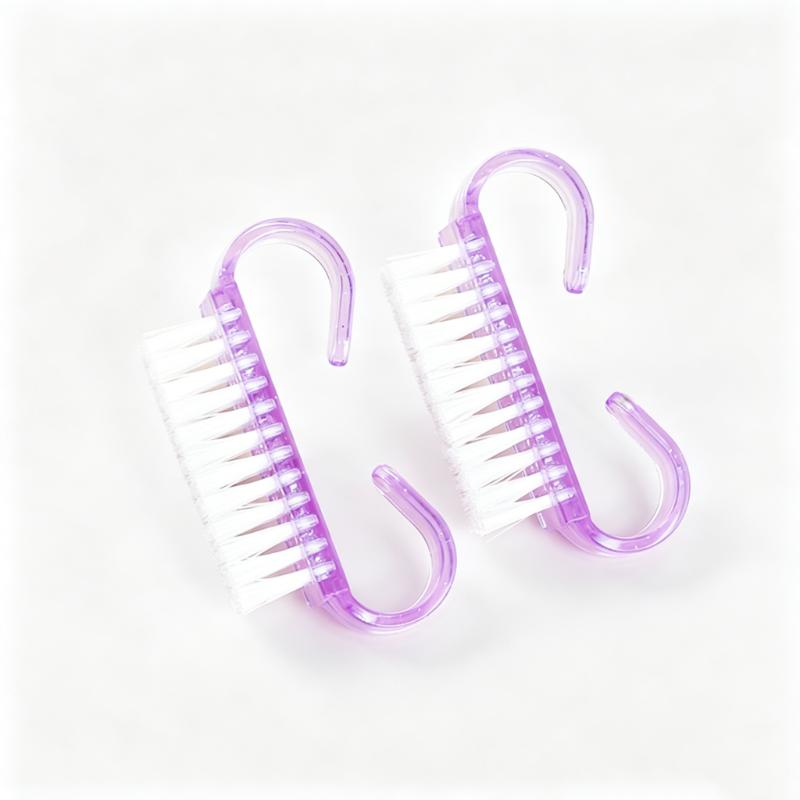 CLEAN WORLD Mini Nail Brush,Colorful Plastic Nail Cleaning Brushes with Handle, Soft Bristle Fingernail Scrub Brush for Nails, Toes, and Home Use