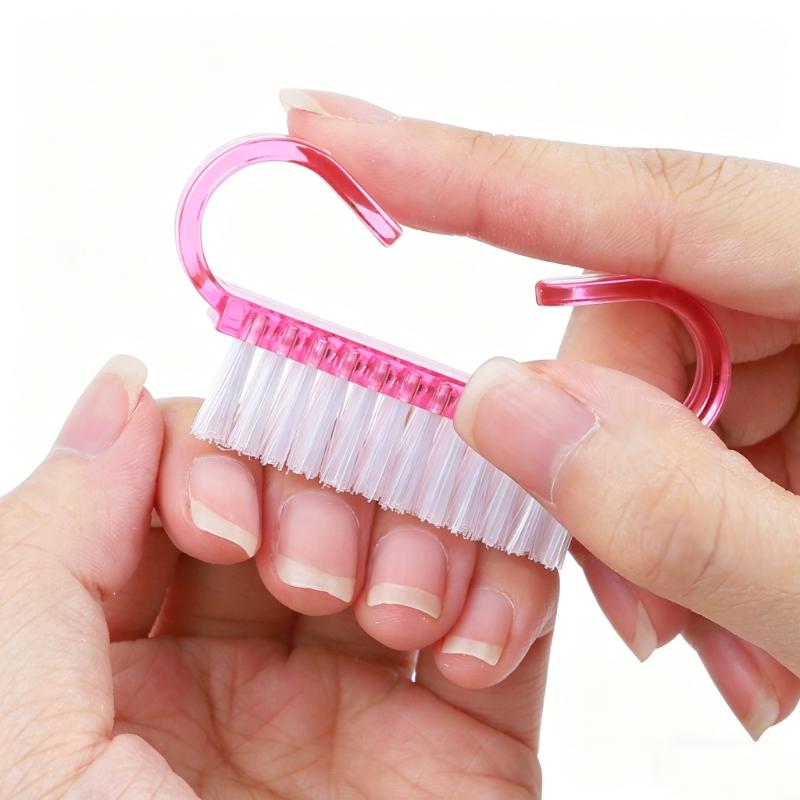 CLEAN WORLD Mini Nail Brush,Colorful Plastic Nail Cleaning Brushes with Handle, Soft Bristle Fingernail Scrub Brush for Nails, Toes, and Home Use