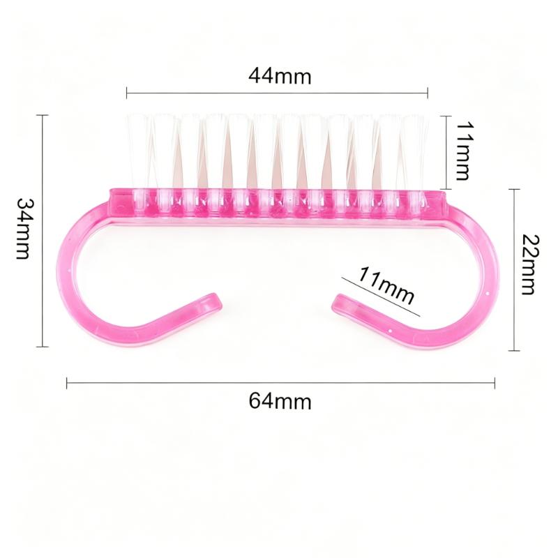 CLEAN WORLD Mini Nail Brush,Colorful Plastic Nail Cleaning Brushes with Handle, Soft Bristle Fingernail Scrub Brush for Nails, Toes, and Home Use