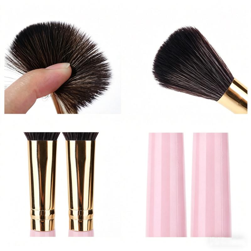 CLEAN WORLD Small & Portable 5PCS Makeup Brush Kit with Storage Case, Ideal for Travel & Daily Use