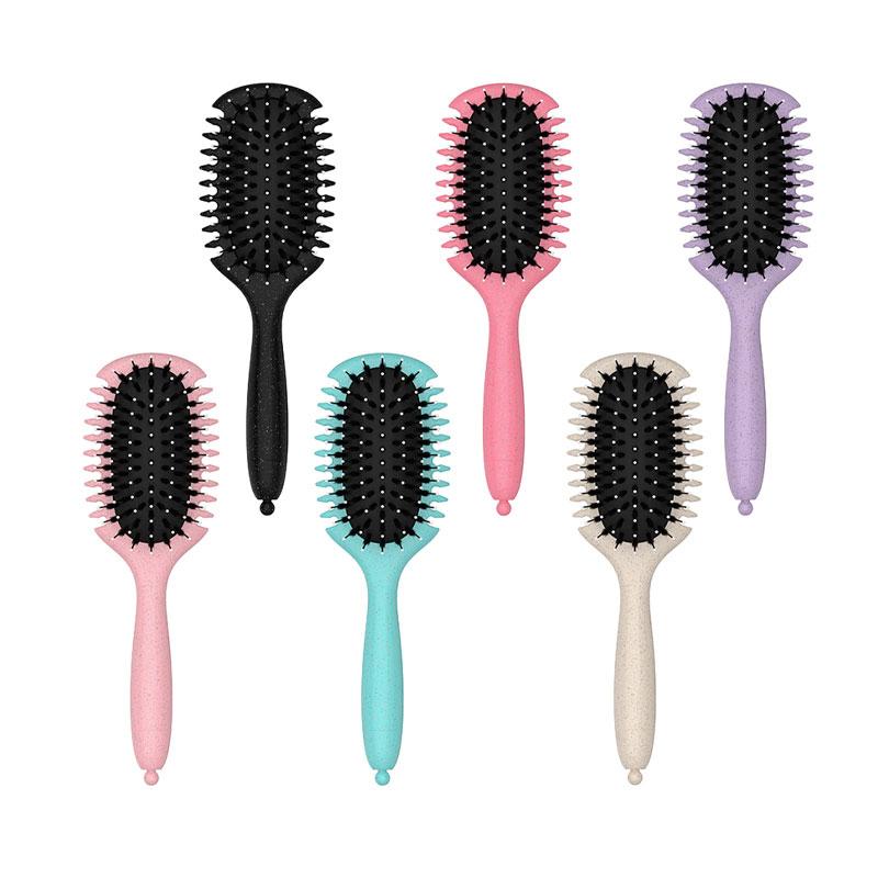 CLEAN WORLD Curl Defining Brush, Curly Hair Brush with Soft Bristles for Detangling, Styling & Massaging Scalp - Ideal for All Hair Types