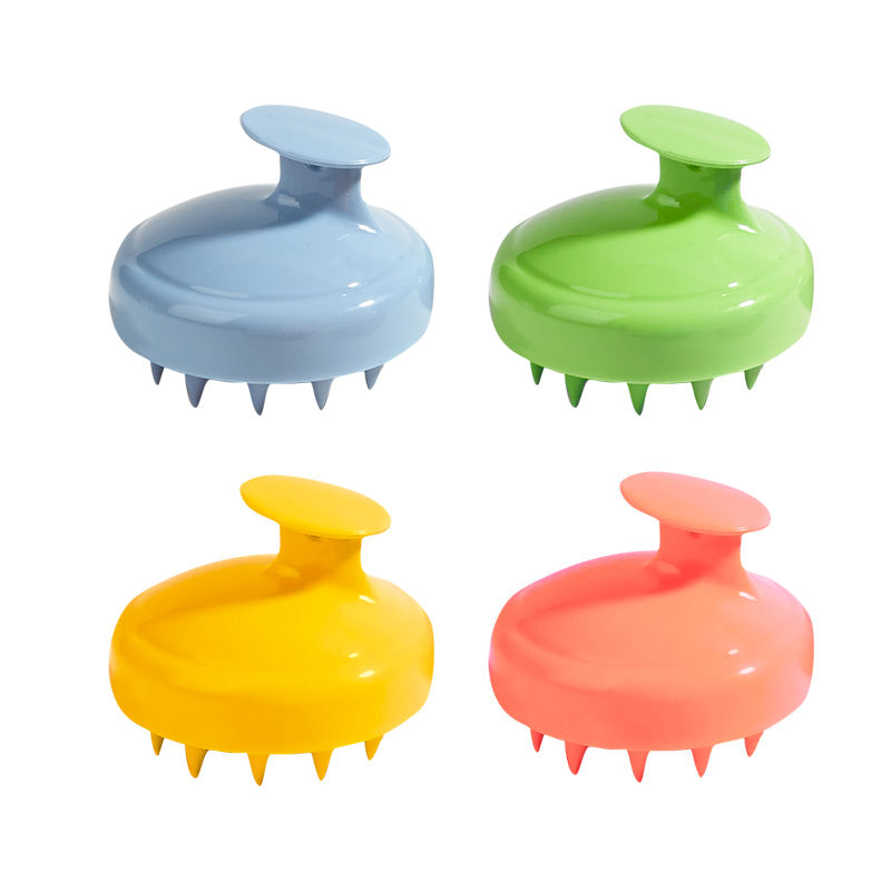 CLEAN WORLD Scalp Massager Shampoo Brush, Soft Silicone Bristles Hair Scrubber for Dandruff Removal, Wet & Dry Use, Eco-Friendly Wheat Straw Handle