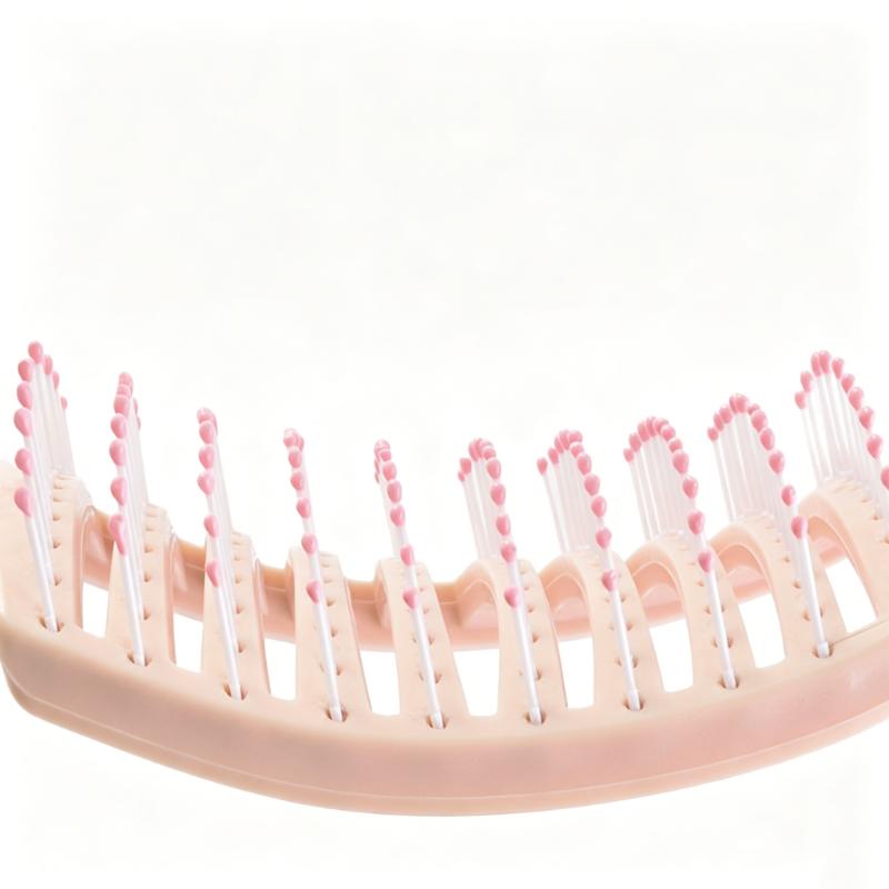 CLEAN WORLD Professional Vented Hair Brush - Curved Design, Anti-Static Detangling Brush for All Hair Types, Water & Mold Resistant