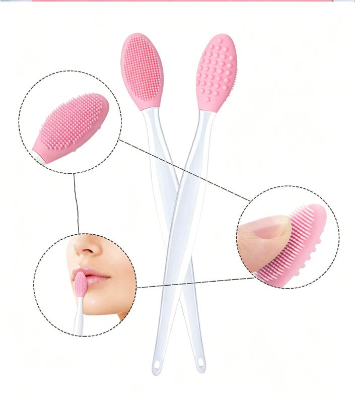 CLEAN WORLD Silicone Face Cleansing Brush, 3-in-1 Facial Exfoliating Tool for Blackhead, Lip & Nose Deep Cleaning