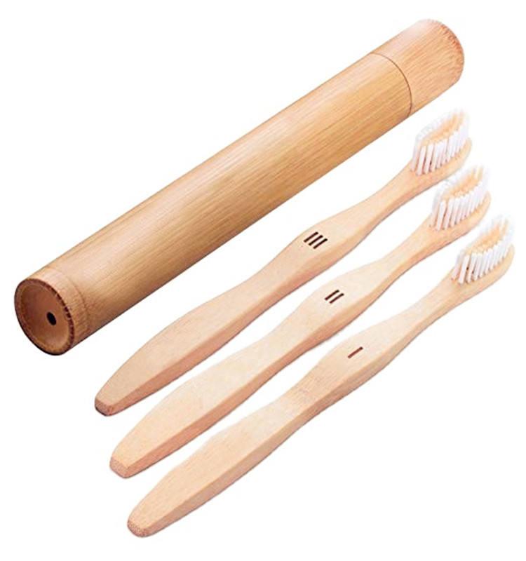 CLEAN WORLD Eco-Friendly Bamboo Toothbrushes - Disposable Soft Bristle Bamboo Toothbrushes for Hotels, Travel & Family Use, Biodegradable Natural Bamboo Handles