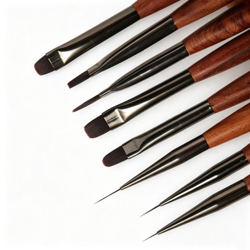 CLEAN WORLD 3-in-1 Sandalwood Magnetic Nail Art Brush Set, Professional Cat Eye Magnet & Liner Pens for Nail Art