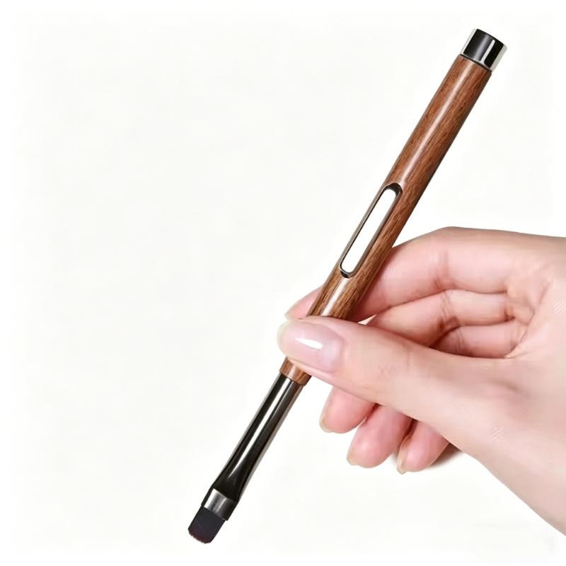 CLEAN WORLD 3-in-1 Sandalwood Magnetic Nail Art Brush Set, Professional Cat Eye Magnet & Liner Pens for Nail Art