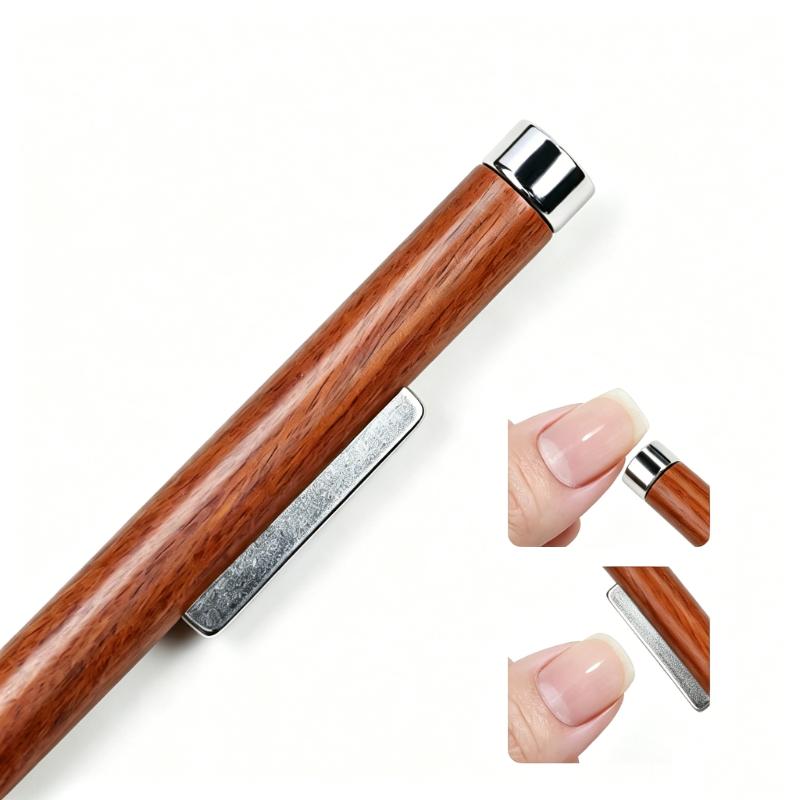 CLEAN WORLD 3-in-1 Sandalwood Magnetic Nail Art Brush Set, Professional Cat Eye Magnet & Liner Pens for Nail Art