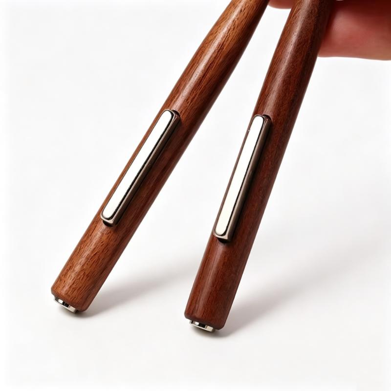 CLEAN WORLD 3-in-1 Sandalwood Magnetic Nail Art Brush Set, Professional Cat Eye Magnet & Liner Pens for Nail Art