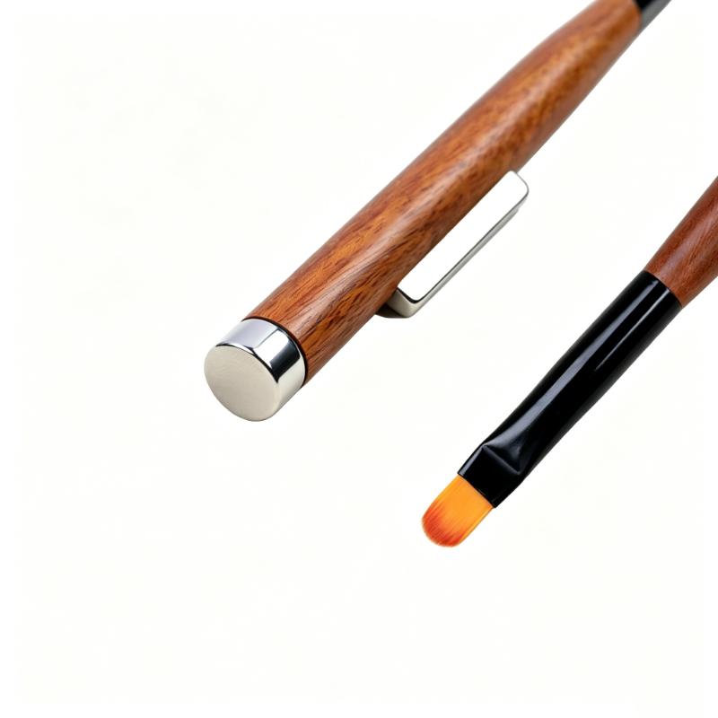 CLEAN WORLD 3-in-1 Sandalwood Magnetic Nail Art Brush Set, Professional Cat Eye Magnet & Liner Pens for Nail Art