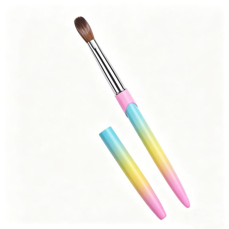 CLEAN WORLD Kolinsky Nail Art Brush, Premium 100% Kolinsky Sable Hair Acrylic Nail Brush with Gradient Handle for Professional Manicure