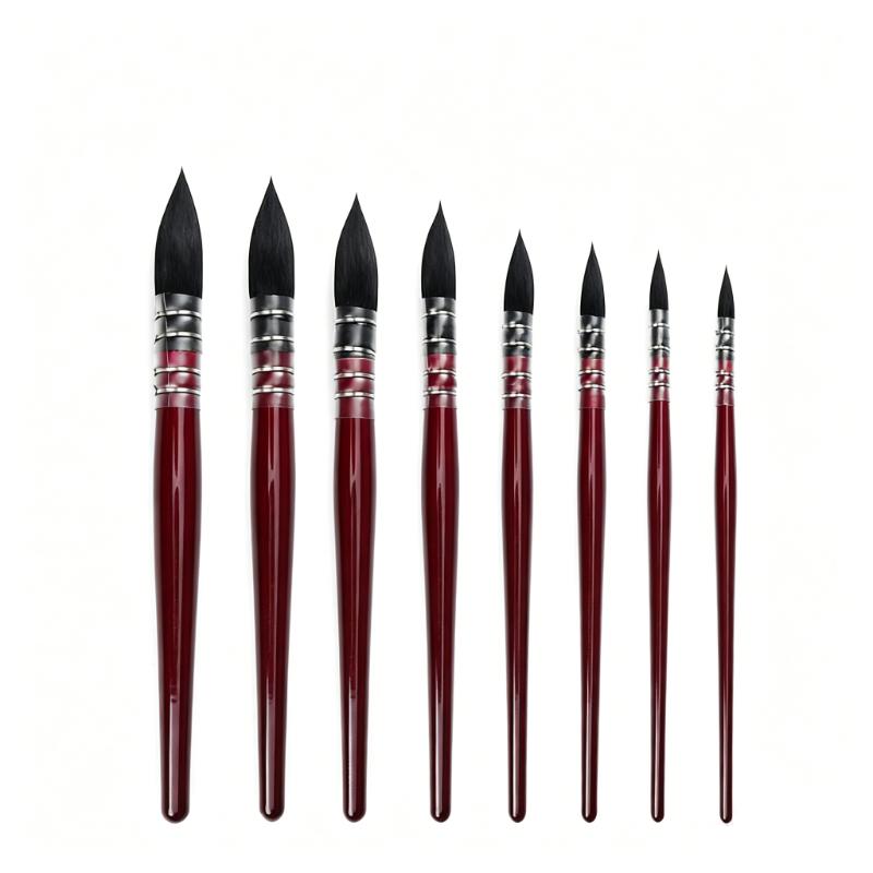 CLEAN WORLD Professional Watercolor Paint Brushes, Round Squirrel Hair Artist Brushes for Watercolor, Gouache, Acrylic & Illustration Painting