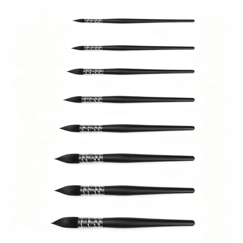 CLEAN WORLD Professional Watercolor Paint Brushes, Round Squirrel Hair Artist Brushes for Watercolor, Gouache, Acrylic & Illustration Painting