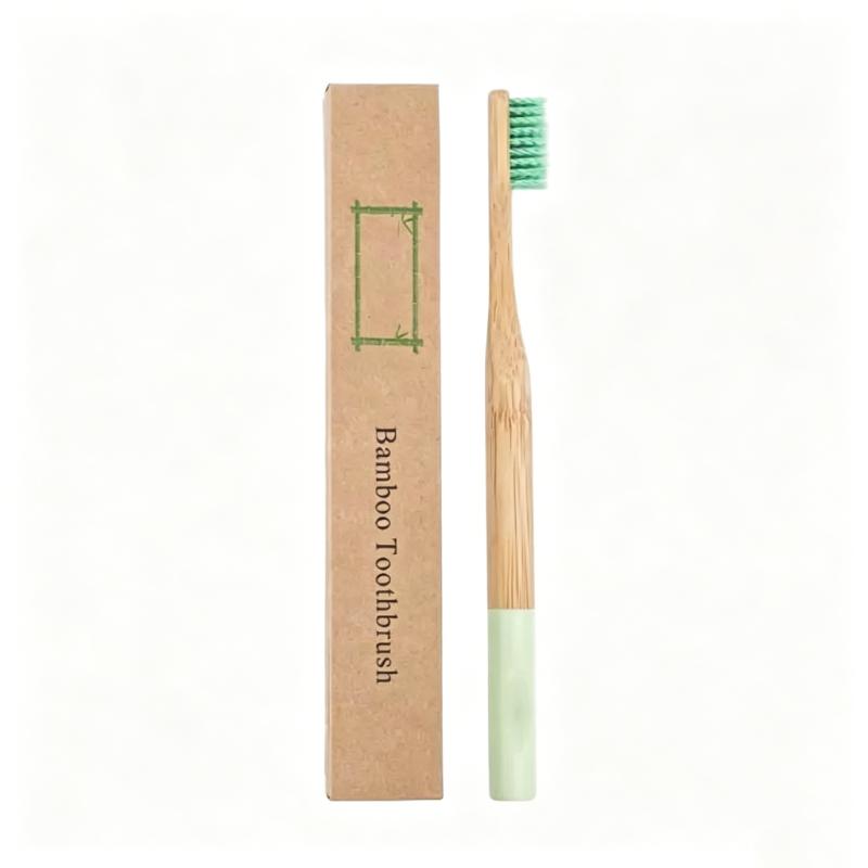 CLEAN WORLD Natural Bamboo Toothbrush | Soft Bristles, Biodegradable, Eco-Friendly Oral Care