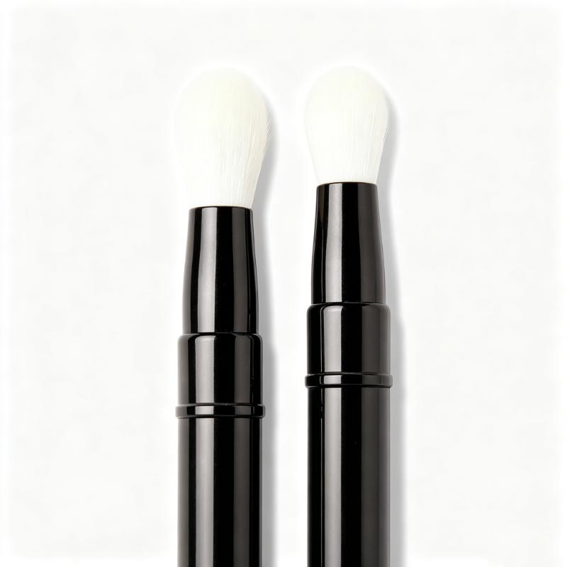 CLEAN WORLD Portable Telescopic Double Head Makeup Brush, Multi-Function Eyeshadow Concealer Blending Brush for Daily & On-the-Go Touch-Up