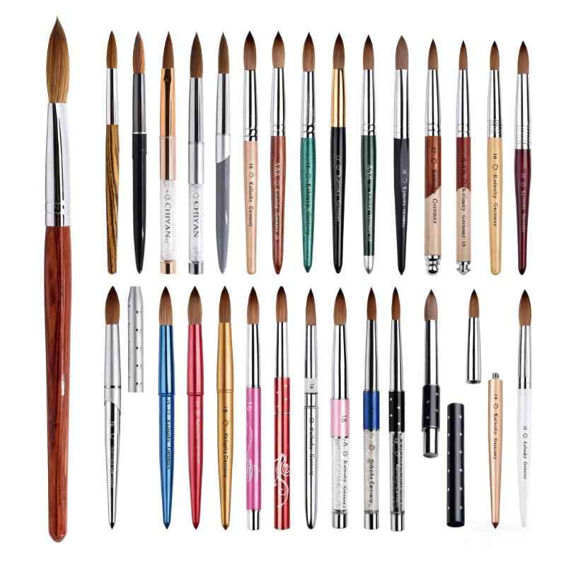 CLEAN WORLD Kolinsky & Nylon Nail Art Brushes | Customizable Handles & Tips for Acrylic, Gel & Liner Art