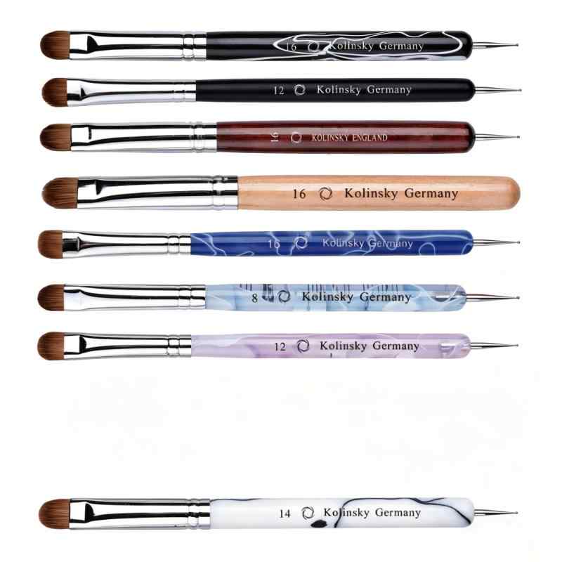 CLEAN WORLD Kolinsky & Nylon Nail Art Brushes | Customizable Handles & Tips for Acrylic, Gel & Liner Art
