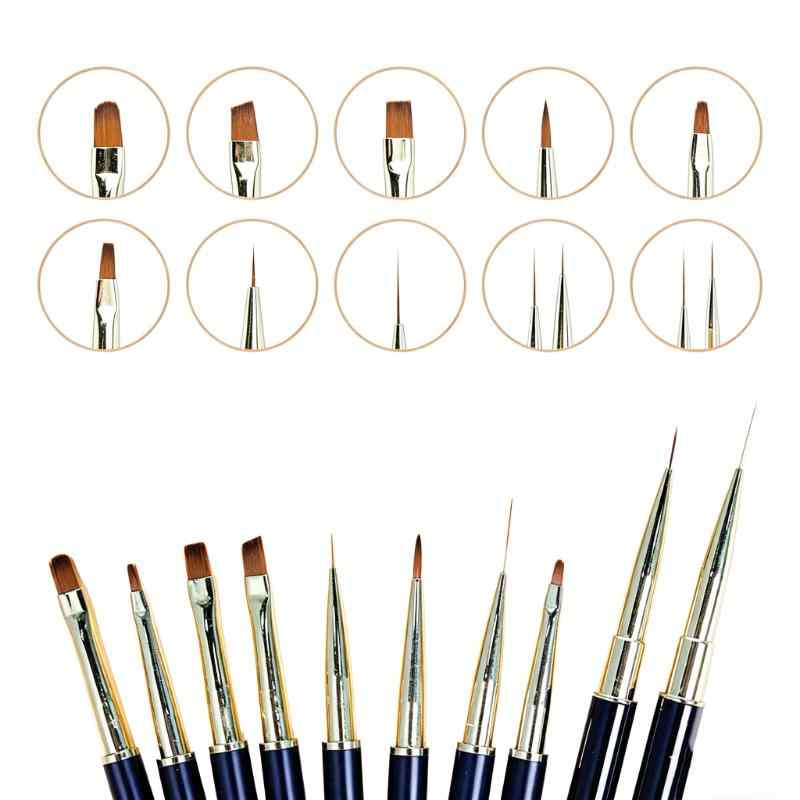 CLEAN WORLD Kolinsky & Nylon Nail Art Brushes | Customizable Handles & Tips for Acrylic, Gel & Liner Art