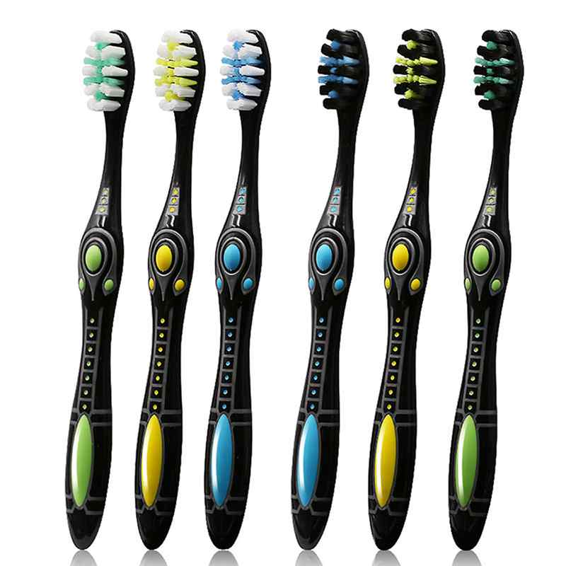 CLEAN WORLD Deep Clean Hard Bristle Toothbrush, Effective on Smoke Stains & Discoloration