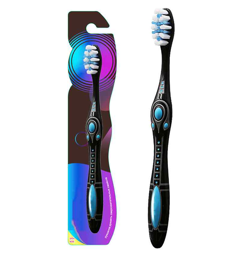 CLEAN WORLD Deep Clean Hard Bristle Toothbrush, Effective on Smoke Stains & Discoloration