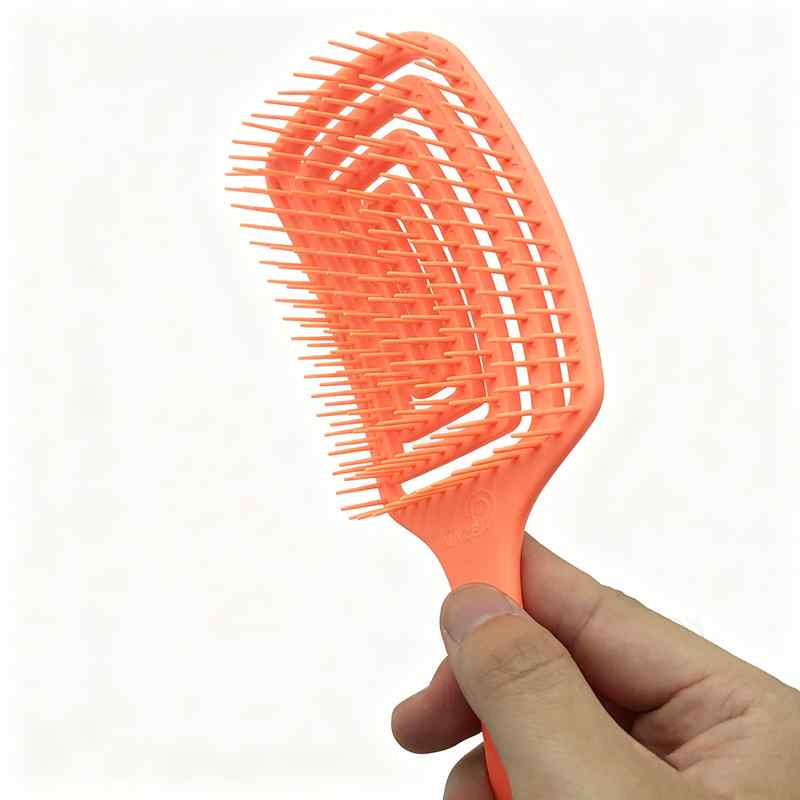 CLEAN WORLD Curved Vent Hair Brush, Anti-Tangle Massage Brush for Scalp Care