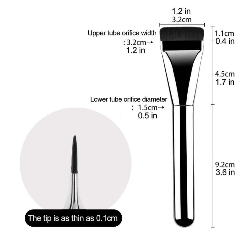 CLEAN WORLD Ultra-Thin Flat Foundation Brush, Professional Liquid Makeup Brush for Streak-Free Base Application, Dense Synthetic Bristles