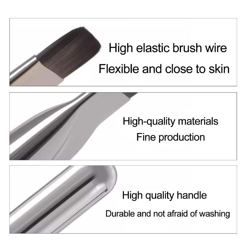 CLEAN WORLD Ultra-Thin Flat Foundation Brush, Professional Liquid Makeup Brush for Streak-Free Base Application, Dense Synthetic Bristles