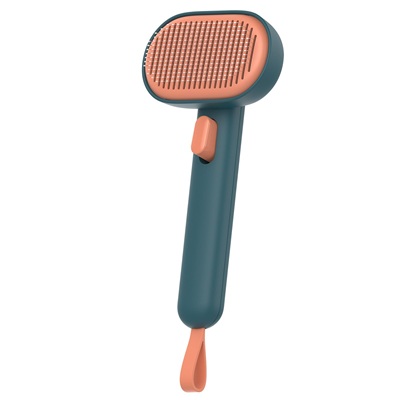 CLEAN WORLD Self‑Cleaning Cat Grooming Brush, Deshedding Comb for Long & Short Haired Cats Dogs Rabbits, Gentle Massage Tool Removes Loose Fur & Tangles