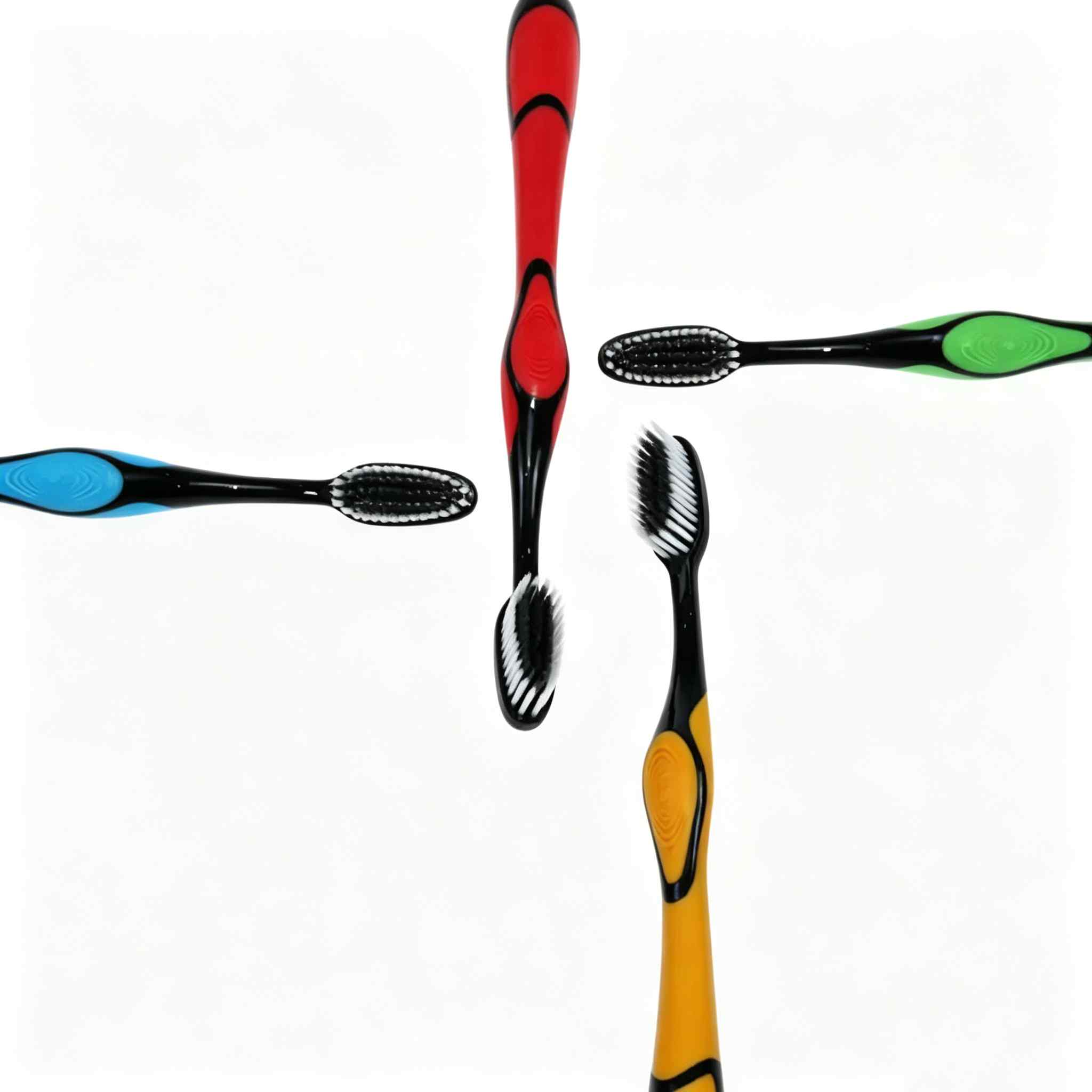 CLEAN WORLD Adult Manual Toothbrush with Soft Bristles, Non-Slip Grip, Bulk Pack for Home & Travel, Multi-Color