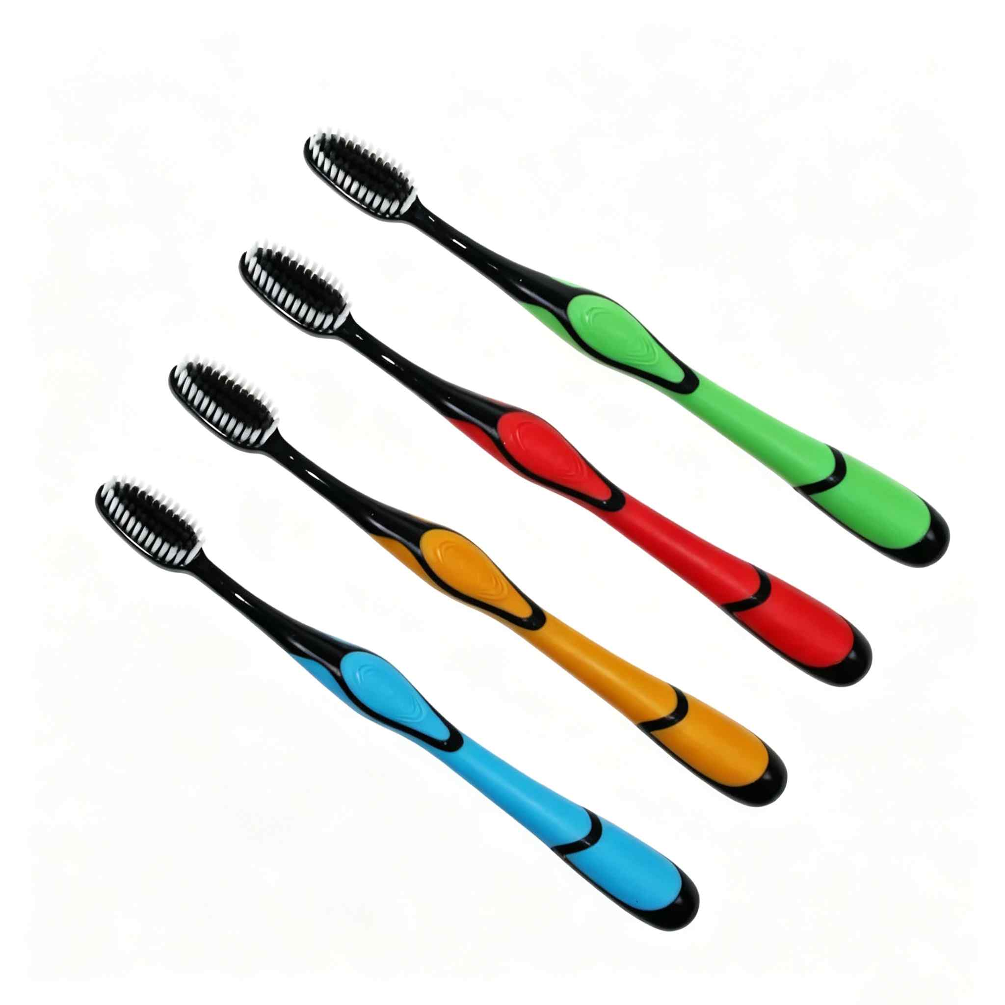 CLEAN WORLD Adult Manual Toothbrush with Soft Bristles, Non-Slip Grip, Bulk Pack for Home & Travel, Multi-Color