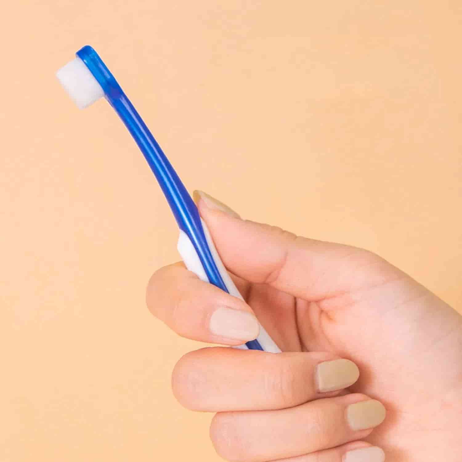 CLEAN WORLD OEM Soft Nylon Bristle Pet Toothbrush, Non‑Slip Slender Handle Manual Small Dog Cat Dental Cleaning Brush