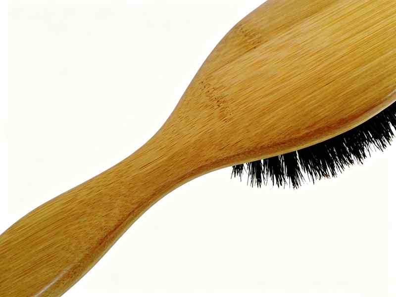 CLEAN WORLD Bamboo Boar Bristle Hair Brush, Natural Bristle Detangling Brush with Wooden Handle for All Hair Types