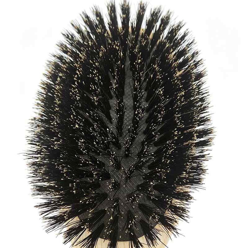CLEAN WORLD Bamboo Boar Bristle Hair Brush, Natural Bristle Detangling Brush with Wooden Handle for All Hair Types