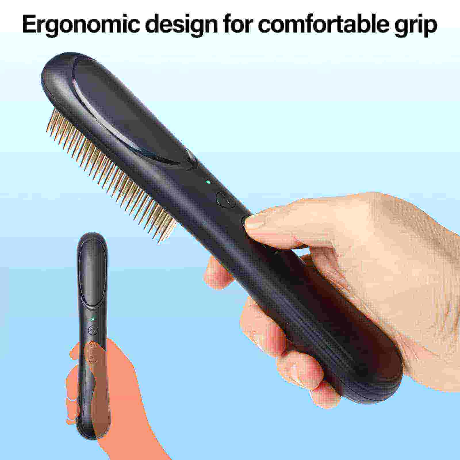 CLEAN WORLD Electric Static Pet Flea & Hair Remover Brush, Intelligent Pest Removal Grooming Tool for Dogs and Cats