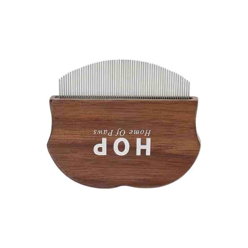 CLEAN WORLD OEM Wooden Stainless Steel Pet Pin Comb, Undercoat Rake Grooming Brush for Dogs & Cats, Dematting Flea & Lice Remover Tool