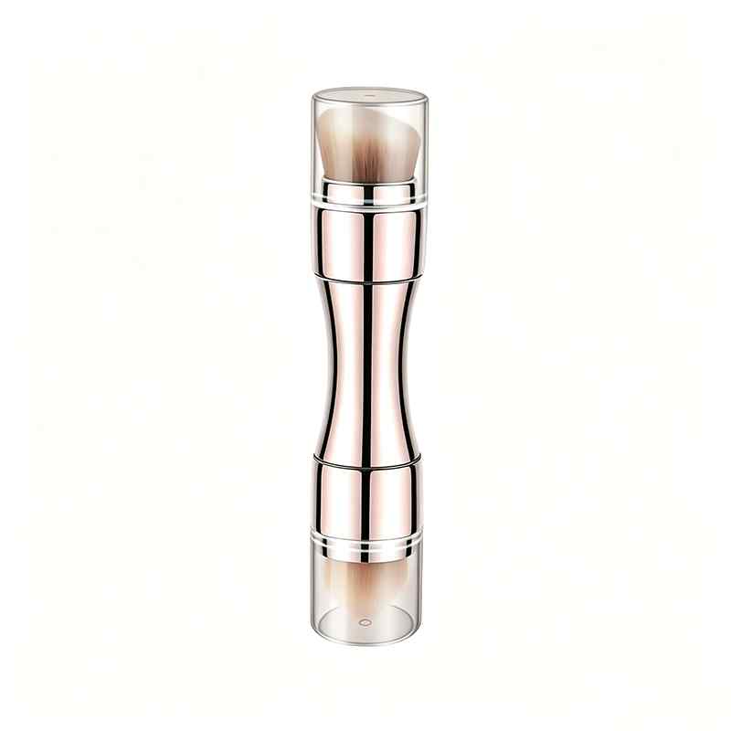 CLEAN WORLD 4-in-1 Retractable Makeup Brush Set | Multi-Functional Foundation, Blush, Eyeshadow & Lip Brush | Portable Travel Beauty Tool