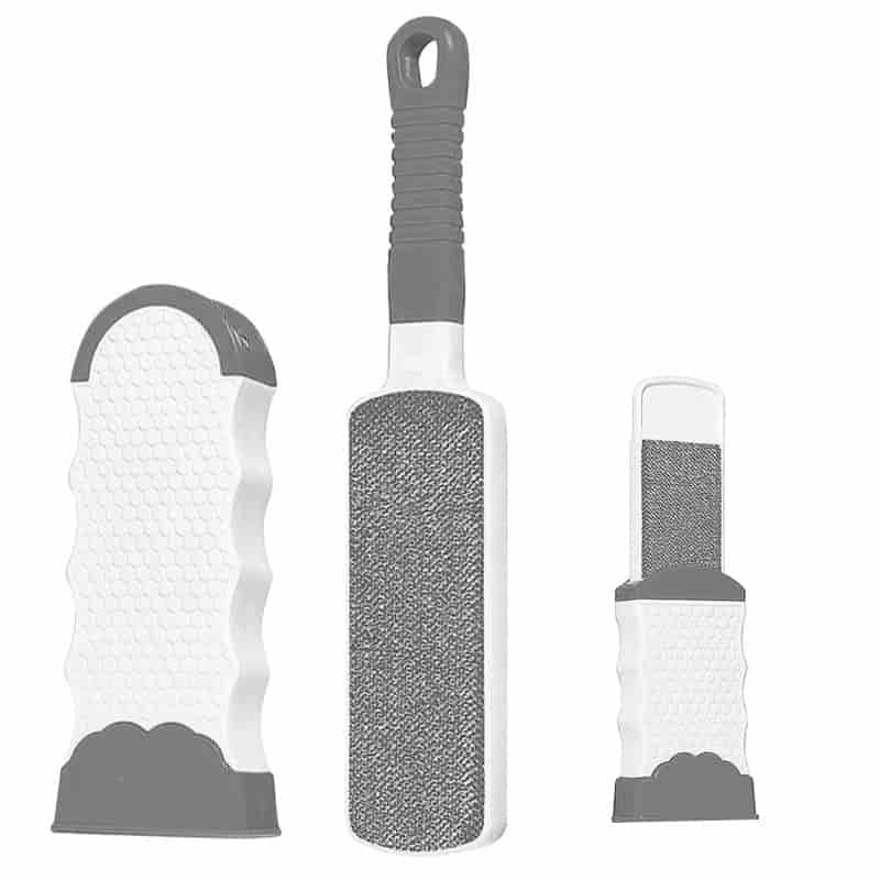 CLEAN WORLD Reusable Double‑Sided Lint Brush, ABS+Polyester Hair Remover for Clothing, Pets & Sofa Cleaning